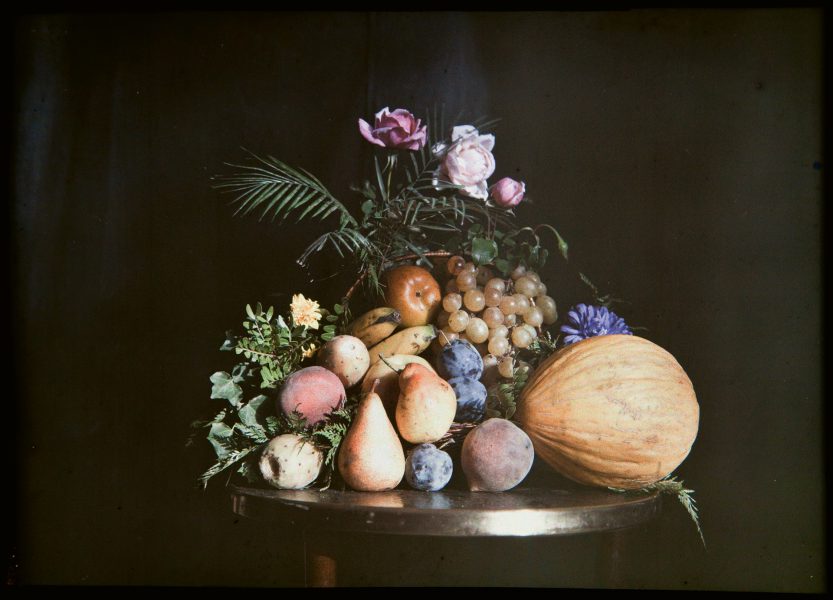 Natura morta amb fruita i flors